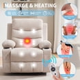 thumbnail image 4 of Ourlova Swivel Rocker Recliner Chair with Massage and Heat Oversized Reclining Sofa with 360° Swivel Side, 4 of 7