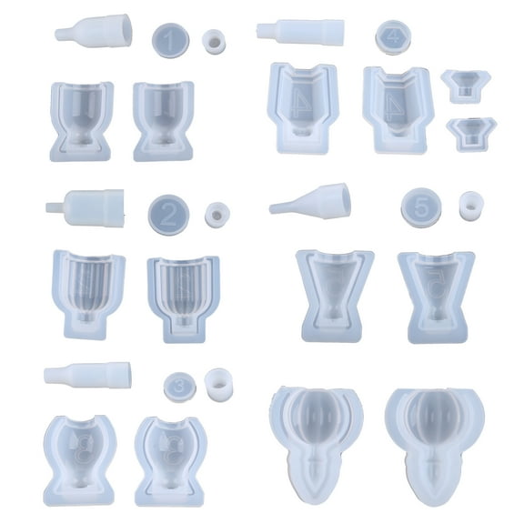 6Pcs Resin Molds for Perfume Bottle,Silicone Resin Casting Molds with Stopper