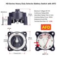 thumbnail image 1 of Marine 12v Battery Cut Off Switch 2 3 4 Position Battery Disconnect Dual Single Switch Isolator For Camper Rv Truck Boat Caravan, 1 of 1