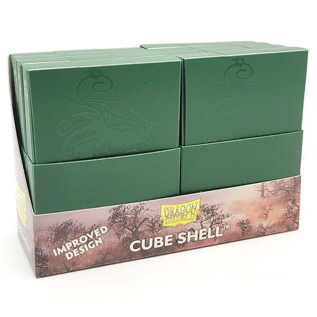 Arcane Tinmen ATM30551 Cube Shell Card Deck Box, Forest Green - 8 Piece