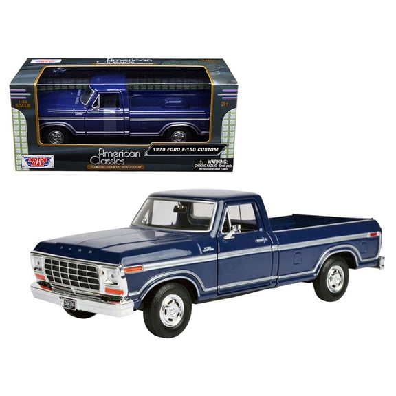 1979 Ford F-150 Pickup Truck Dark Blue 1/24 Diecast Model Car by Motormax
