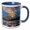 Blue/White, variant on 3drose, Ice Abstract, Saskatchewan River Crossing, Canada., 11oz Two-tone Green Mug