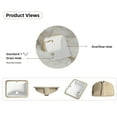 thumbnail image 6 of Los Flexi 18" x14" Bathroom Sinks Undermount Installation, White Ceramic Small Undermount Bathroom Sink Rectangle, Lavatory Vanity Basin With Overflow Hole, 6 of 13