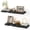 Black, variant on Solid Wood Live Edge Floating Shelves Set of 2 – 24" Rustic Wall Shelf with Hidden Bracket System, Wall Mounted Shelves for Bathroom, Kitchen, Living Room, Bedroom (Walnut)