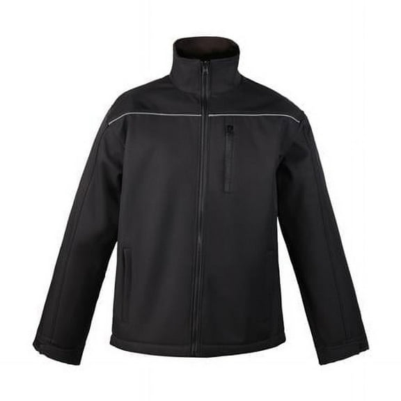 2W International PAC-CS-BLK 3XL City Softshell Jacket, Black - 3XL