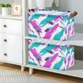 thumbnail image 2 of Yayeee Foldable Storage Basket for Shelves with Handles Set of 2 Waterproof Cloth Bins, Abstract Drawing, 2 of 7