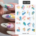 thumbnail image 2 of Pegatinas De Uñas 3D Corazón De Oro Líneas De Punta Francesa Diseño De Estampado De Leopardo Adhesivo Deslizantes De Manicura Calcomanías, 2 of 4