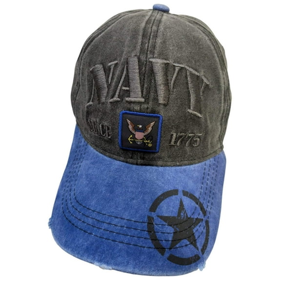 US Military Navy Since 1775 Black/Blue Baseball Hat Cap