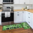 thumbnail image 3 of Green Abstract Kitchen Mats for Floor, Modern Kitchen Rugs Set of 2 Carpet Area Rug, Vintage Farmhouse Modern Green Kitchen Decor and Accessories Stuff, 17x30 and 17x47 Inch, 3 of 6