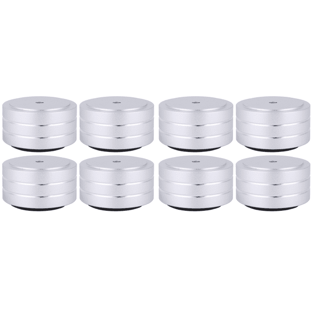 4 UNIDS HIFI Puntas Altavoz Soporte Pie Almohadilla Aleación Aluminio para Altavoces DAC (Plata)