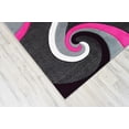 thumbnail image 4 of PREMIUM 3D Effect Hand Carved Thick Modern Contemporary Abstract Area Rug Design 327 Pink 6'6''x9'2'', 4 of 8