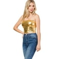 thumbnail image 6 of MixMatchy Women's PU Cropped Lightweight Tube Top, 6 of 6