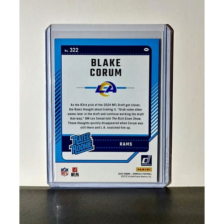 Blake Corum 2024 Panini Donruss NFL #322 Press Proof Card Los Angeles Rams