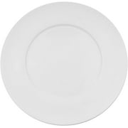 CAC China FDP-23 Paris-French Round 12-Inch Super White Porcelain Thin Flat Design Plate, Box of 12