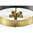 thumbnail image 6 of Nuvo Lighting Altos 5 Light Large Pendant - Matte Black and Natural Brass Finish, 6 of 14