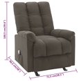 thumbnail image 4 of vidaXL Massage Reclining Chair Taupe Fabric, 4 of 5