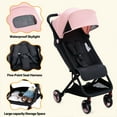 thumbnail image 2 of Kojooin Lightweight Baby Stroller, Compact Umbrella Stroller with Adjustable Sunshade/Footrest/Backrest, Folds with One Hand, Suitable for Newborns, and Can Be Taken On Board, 2 of 7