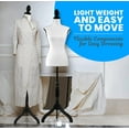 thumbnail image 4 of Female Dress Form Mannequin Torso Display Mannequin Body with Adjustable Tripod Stand for Clothing Dress Jewelry Display (White), 4 of 7