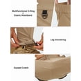 thumbnail image 6 of NORTHYARD Cargo Pants for Men Hiking Camping Lightweight Quick Dry Waterproof Outdoor Work Pant with Multipockets Khaki XL, 6 of 8