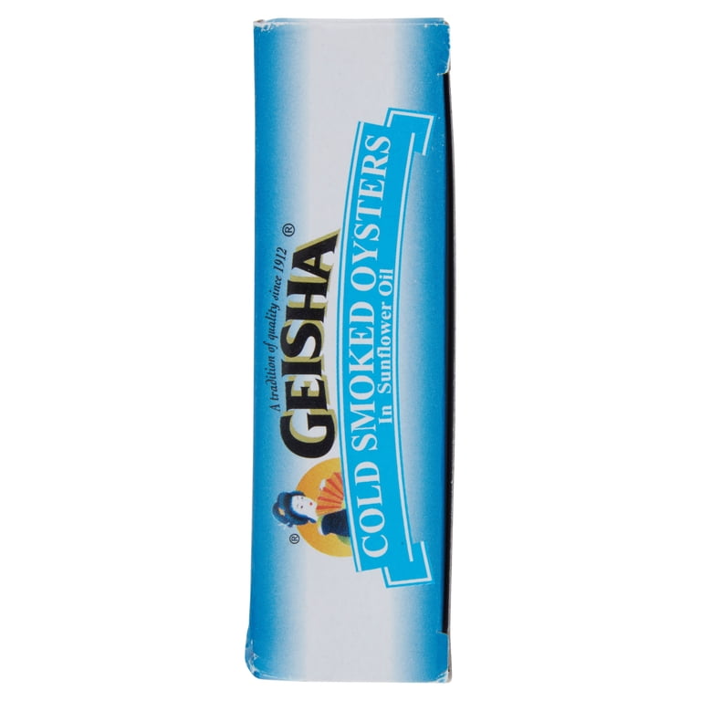4 pack) Geisha Cold Smoked Oysters, In Sunflower oil, 3.75 Oz