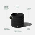 thumbnail image 2 of Veradek Mod Series 13" Plastic-Stone Short Planter - (Black, 2 Pack), 2 of 8