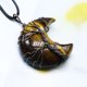 thumbnail image 1 of Colgante envuelto en luna de piedra de aventurina verde amatista Collar de cordón de cuero de ópalo de cristal rosa blanco Wmkox8yii fajkfhkj156, 1 of 2
