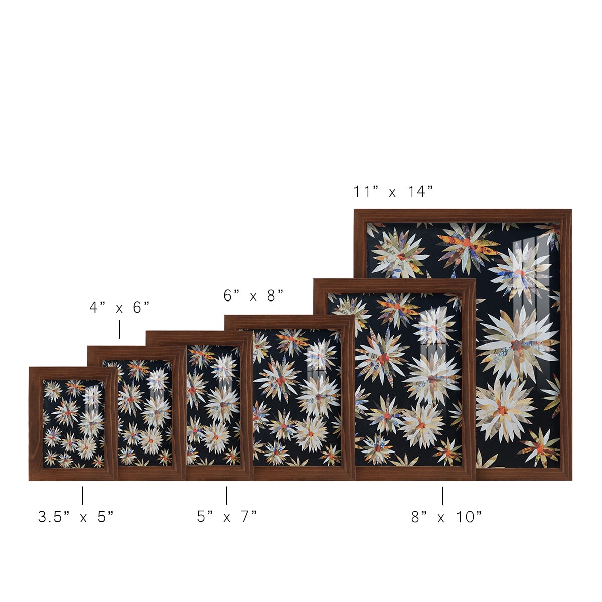 Starburst Too II - Framed Print w/glass - Chestnut
