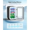 thumbnail image 3 of Fridge, 6 Liter Portable Thermoelectric Cooler & Warmer for Bedroom, Car, Office & Dorm, 110V  Black, 3 of 6