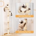 thumbnail image 4 of Árbol para gatos PETEPELA del suelo al techo, 5 niveles, ajustable, color beige, 4 of 7