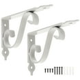 thumbnail image 1 of Miangastore Triangle Wall Shelf Brackets White 2Sets 5.9X4.5X1Inch Iron, 1 of 8