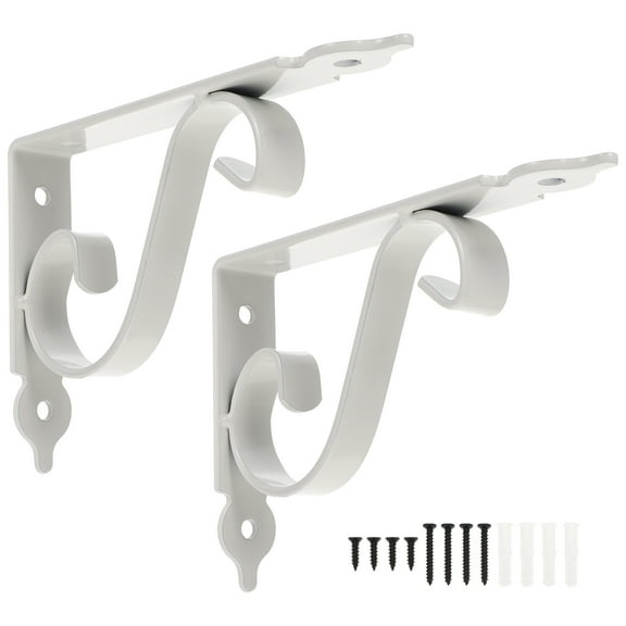 2 Sets Household Wall Angle Brackets Wall Mounted Corner Brackets Iron Stands for Shelves