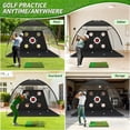 thumbnail image 4 of OUTGOO Golf Net with Practice Mat,Golf Hitting Aid Nets 10x7FT for Backyard Driving Chipping Training Swing with Target Mat Balls for Outdoor Indoor，Gifts for Men Dad Him and Golfer, 4 of 7