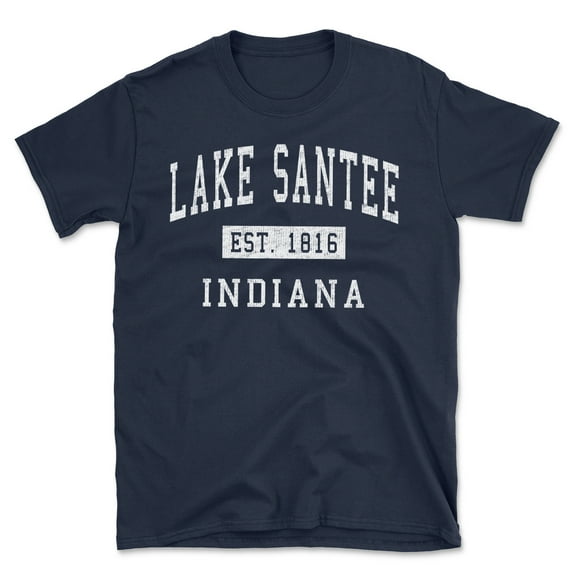 Lake Santee Indiana Classic Established Men's Cotton T-Shirt