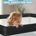 thumbnail image 5 of G TALECO GEAR Baby Playpen with Mat, Foldable Playpen for Babies and Toddlers, Portable Travel Play Yard, 50"x50", Black, 5 of 9