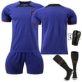 thumbnail image 2 of DONGTIAN 2223 Dutch Away World Cup Jersey No. 4 Van Dick 21 De Rong 10 Depe Football Clothing Blue Short Set, 2 of 9