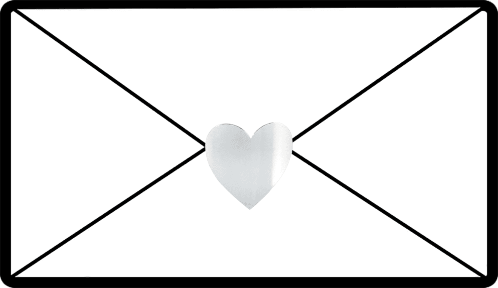 Silver Heart Stickers, 1.5 Inches in Size, 500 Labels on a Roll