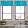 thumbnail image 3 of LALILO Kitchen Curtain Valance Blue And Bright Water And Rod Pocket Window Curtain 52"x 18" Set of 2, 3 of 5
