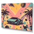thumbnail image 2 of Designart "80S Groovy Cars V" Retro Car Wall Art For Kitchen, 2 of 5