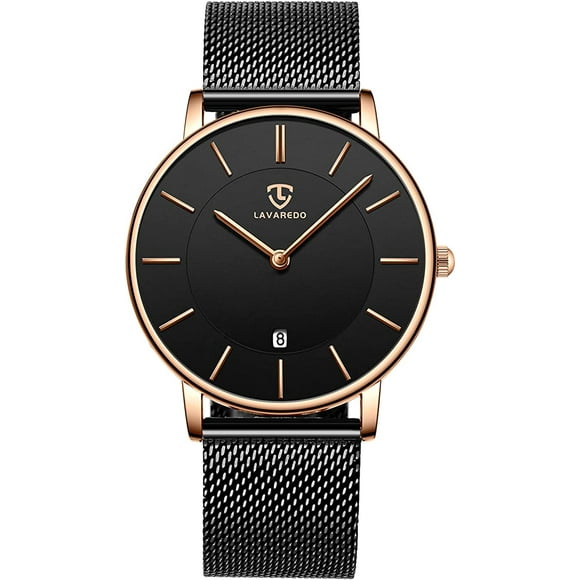 Montres pour Hommes Mode Montre Simple pour Homme Analogique Ultra Mince Minimaliste Montres-Bracelets avec Bracelet en Cuir Cadeau pour Homme