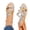 Silver, variant on Women Sequined Hollow Out Wedge Slides Sandals Linen Footbed Non Slip Thick Sole Plus Size Summer Ladies Dressy Sandals,Silver