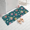 thumbnail image 2 of Pioneer Flower Floral Print Pattern Bathroom Rugs Mat, Non Slip Microfiber Bathroom Rug with Rubber Backing, Soft Mats for Bathroom Floor Tub Shower, 24"x60", 2 of 5