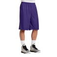 thumbnail image 4 of SPORT-TEK Men's Extra Long PosiCharge Classic Mesh Short S Purple, 4 of 6