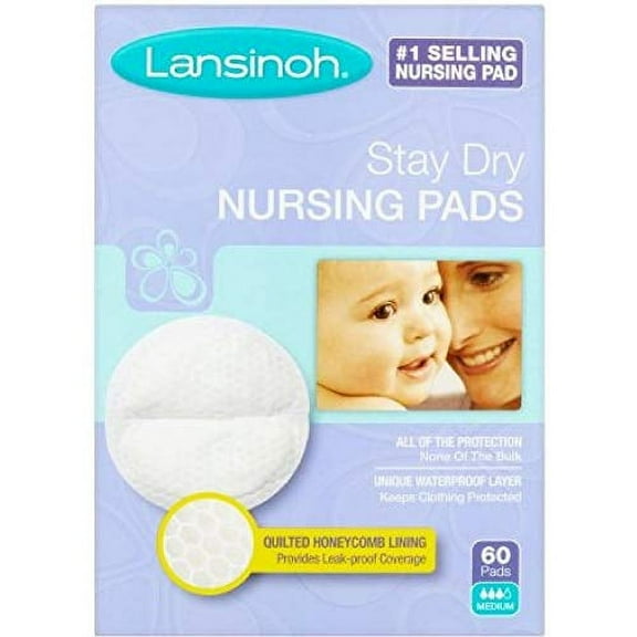 Lansinoh Stay Dry Nursing Pad Day & Night Superior Absorbency, 60Ct, 6-Pack