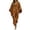 A-Brown571, variant on Women's Contrast Trim Matching Sets Square Neck Resort Vacation Suits
