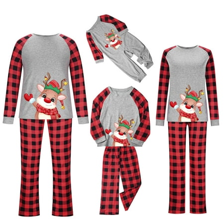 

Onesies Matching Christmas Pajamas for Family Reindeer Jumpsuit Romper Holiday Pjs One Piece Hooded Sleepwear