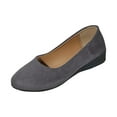 thumbnail image 3 of Miluxas Women's Flats Shoes Non-Slip Ballet Shoes for Dressy Occasions,Walking and Driving Lightweight & Flexible for Comfort Gray 7(39), 3 of 6
