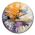 thumbnail image 2 of Designart "composition Impressions V" Abstract Collages Oversized Wall Clock, 2 of 5