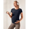 thumbnail image 3 of Remera de Maternidad CRZ YOGA Cloudweight Suave con Fruncido Lateral Azul Marino M, 3 of 4