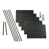 FASÄDE Crescent Decorative Vinyl Backsplash 15 sq ft Kit in Matte Black