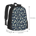 thumbnail image 3 of Vsdgher Daisy Floral B Print Backpack for Women Men School Bookbag with Laptop Compartment for College Work Travel, Simple Fashion Casual Daypack, Fit 15" Laptop, 3 of 8